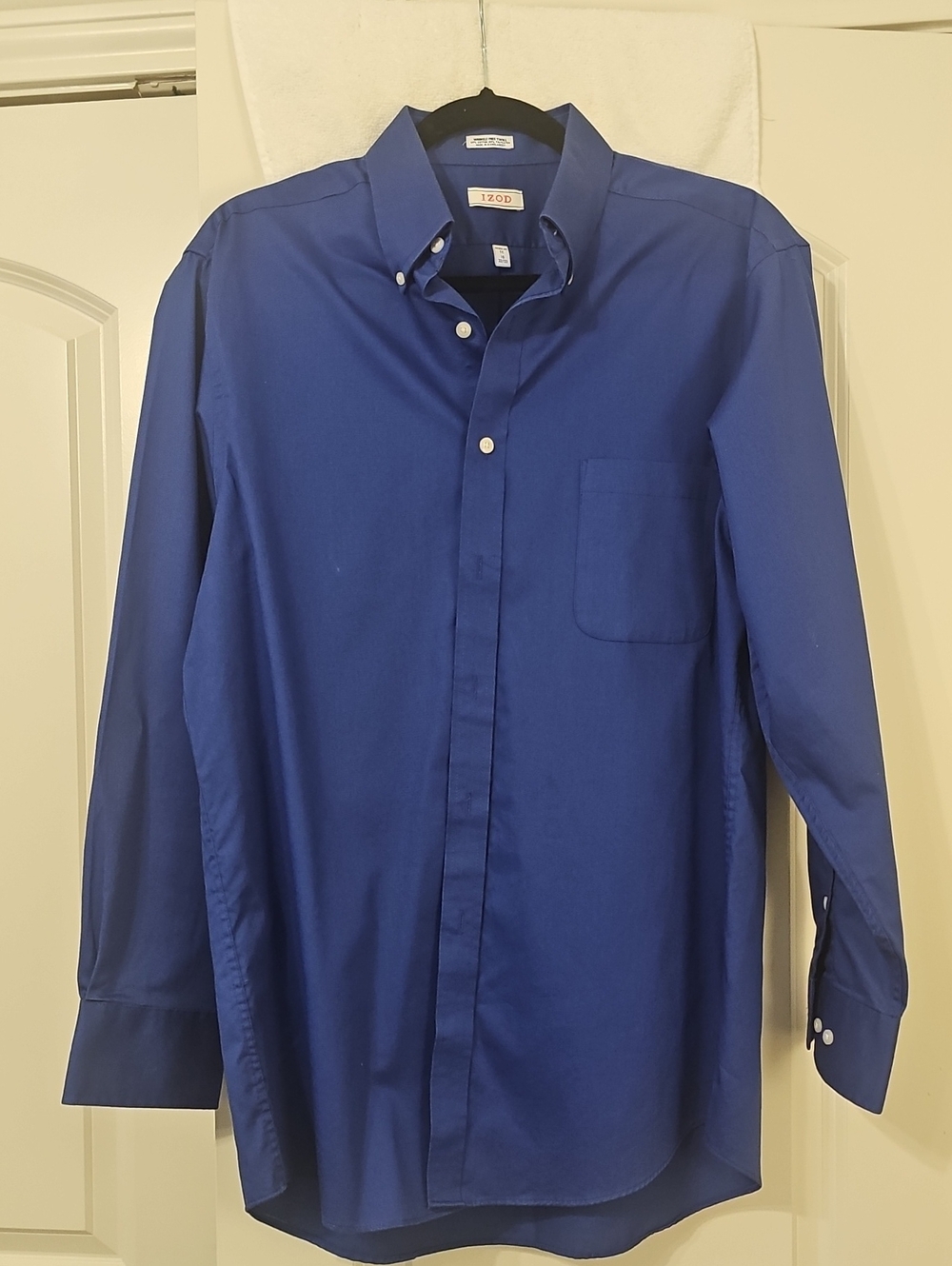 Izod Light Blue Wrinkle-Free Twill Button-Up Shirt
